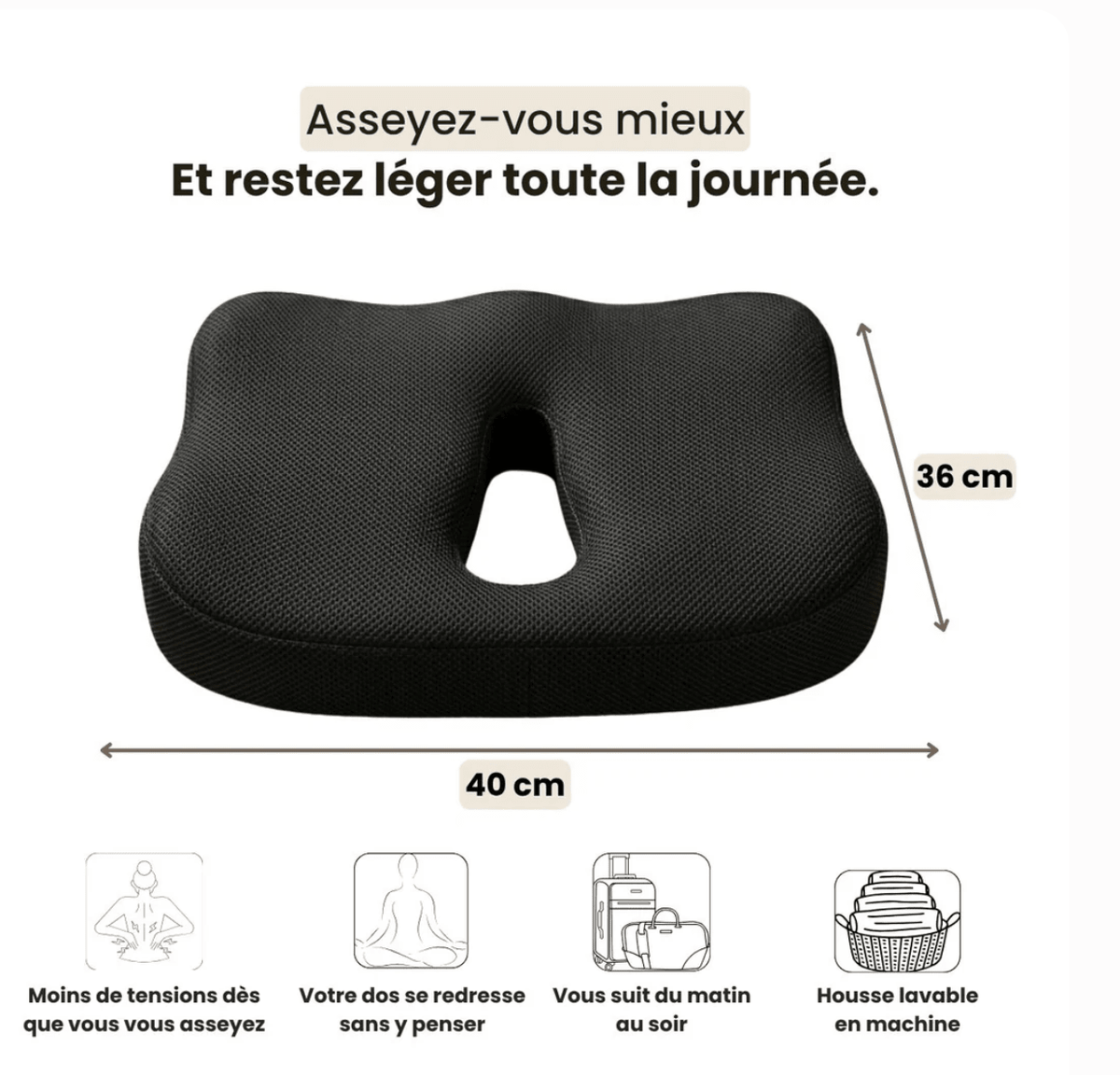 Le coussin Lévite. - Bien être quotidien. - Lévite.